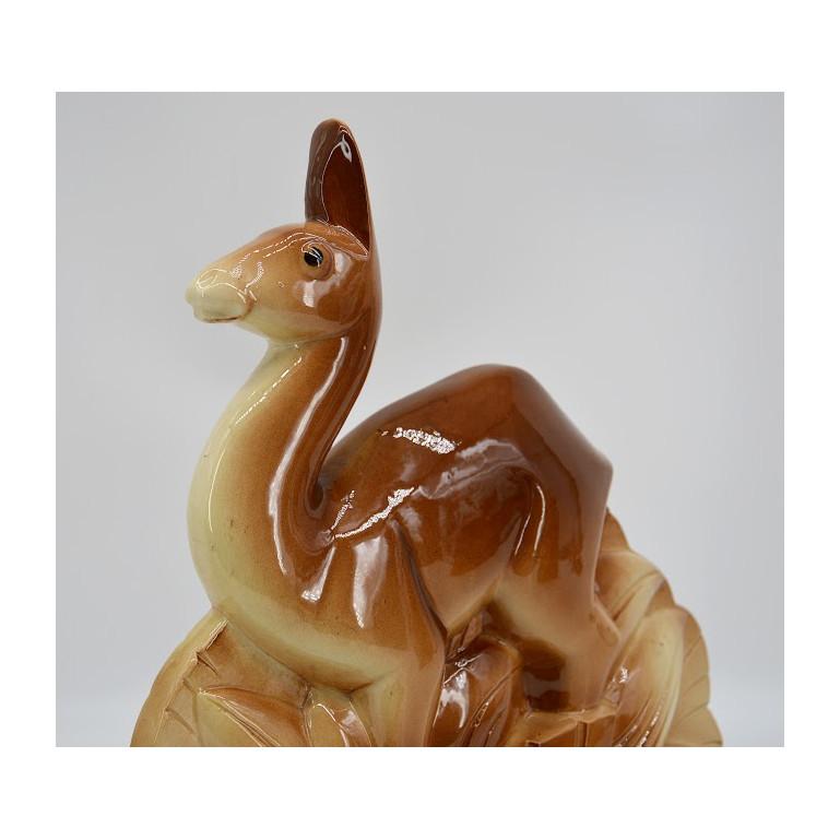 Statue du grand Lama Art déco français Charles Lemanceau, 1920 en vente 1