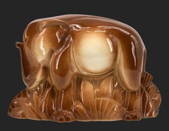 Charles LEMANCEAU French Art Deco Elephant Statue 1920