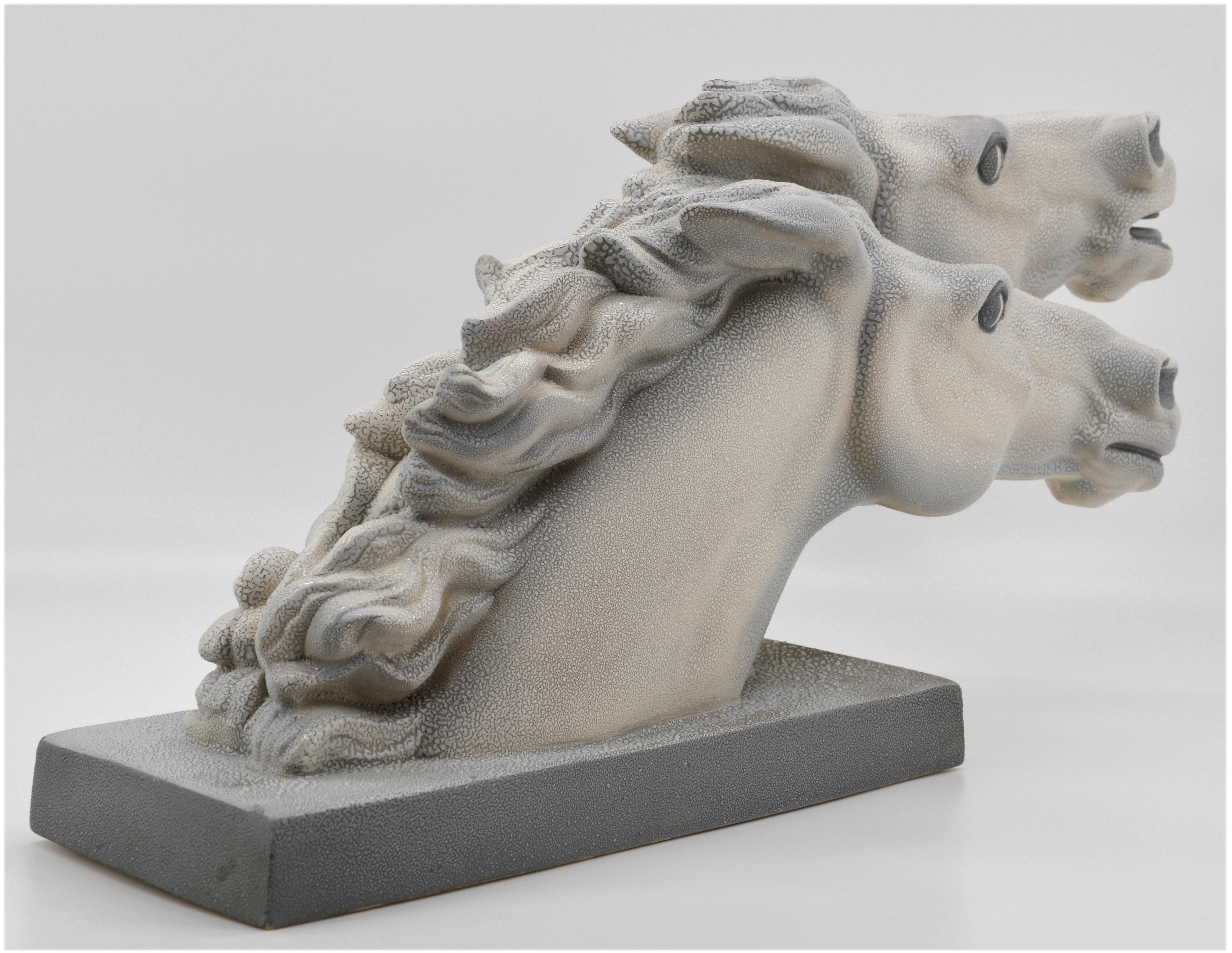Charles Lemanceau, statue de cheval Art déco française « au mât de chasse », années 1930 en vente 5
