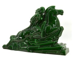 Charles Lemanceau Escultura francesa Art Decó Estatua de una valquiria, años 30