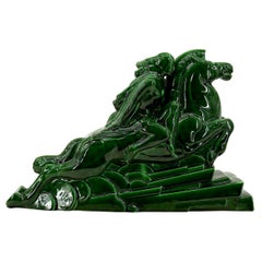 Charles Lemanceau Escultura francesa Art Decó Estatua de una valquiria, años 30