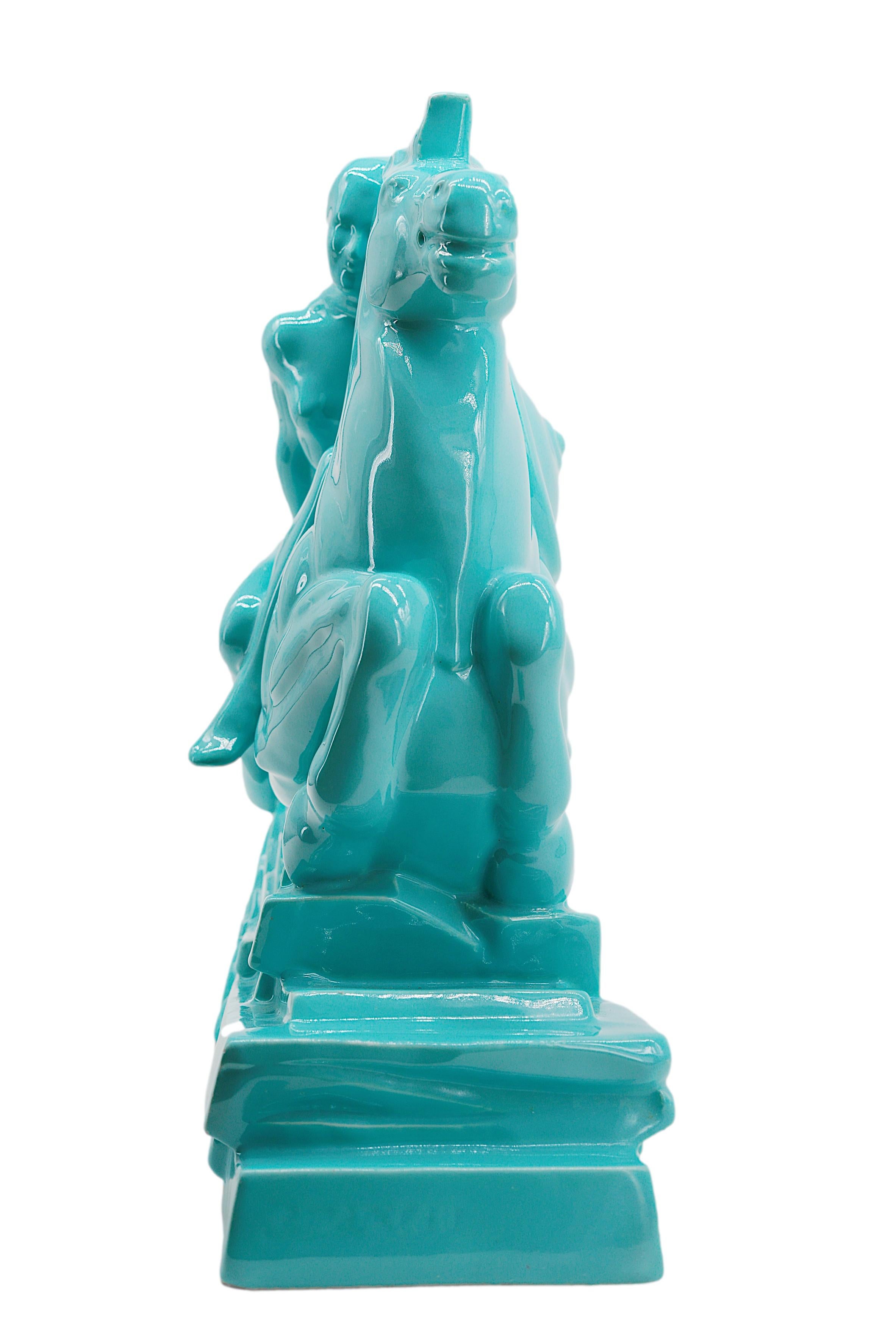 Charles Lemanceau Französische Art-déco- Valkyrie-Statue im Art déco-Stil, 1920 (Frühes 20. Jahrhundert) im Angebot