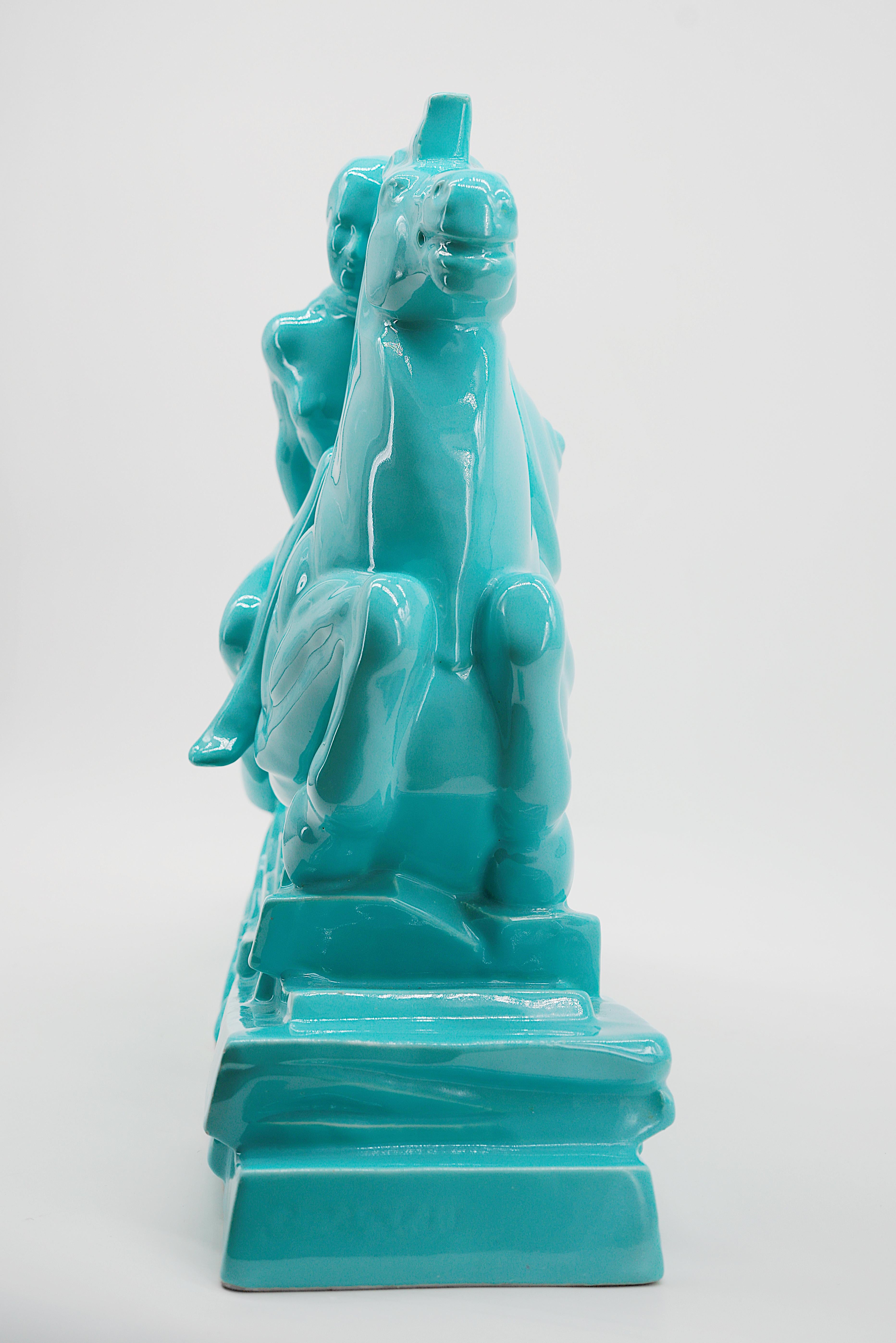 Statua di valchiria in stile Art Déco francese di Charles Lemanceau, 1920 In condizioni ottime in vendita a Saint-Amans-des-Cots, FR
