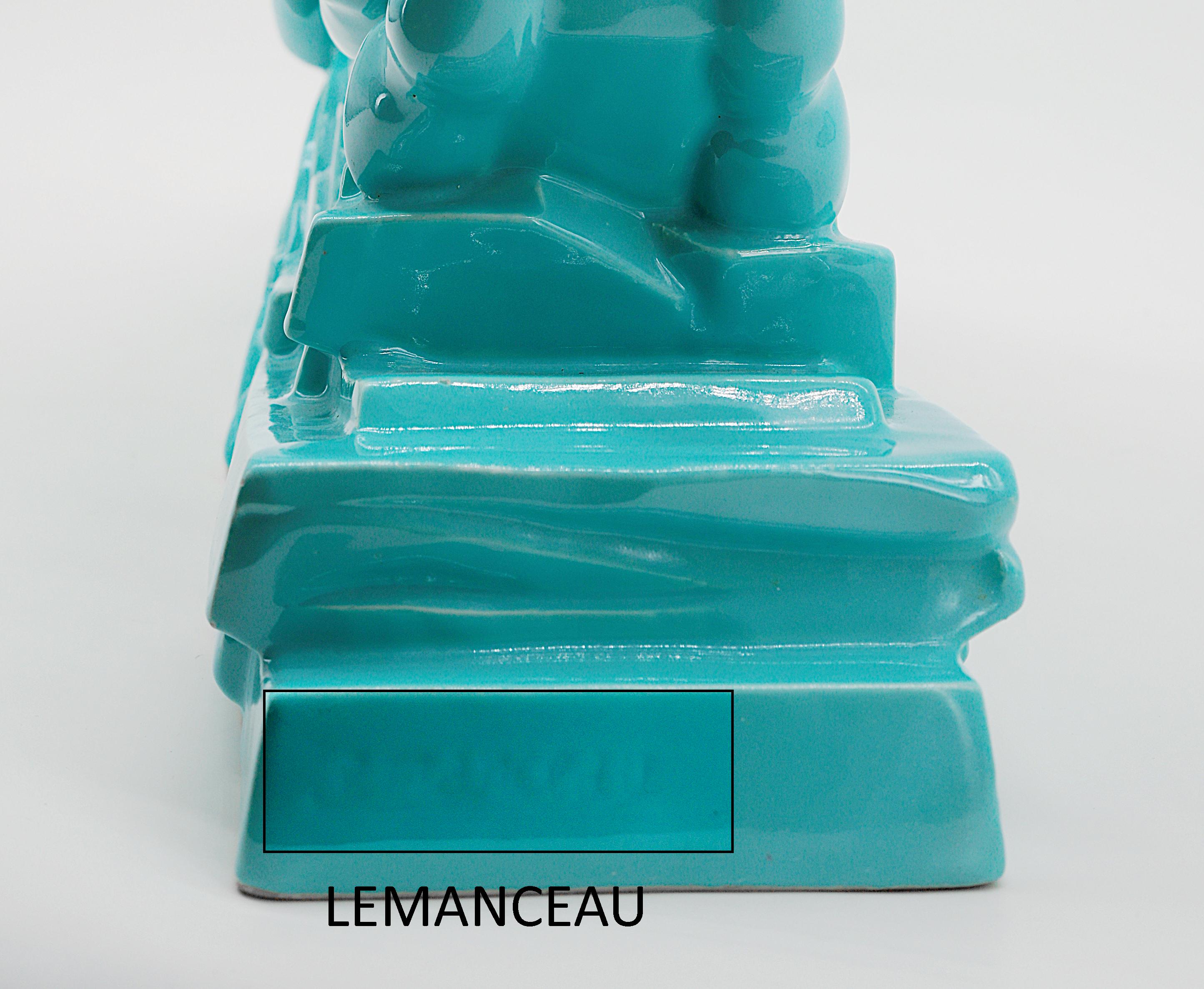 Inizio XX secolo Statua di valchiria in stile Art Déco francese di Charles Lemanceau, 1920 in vendita