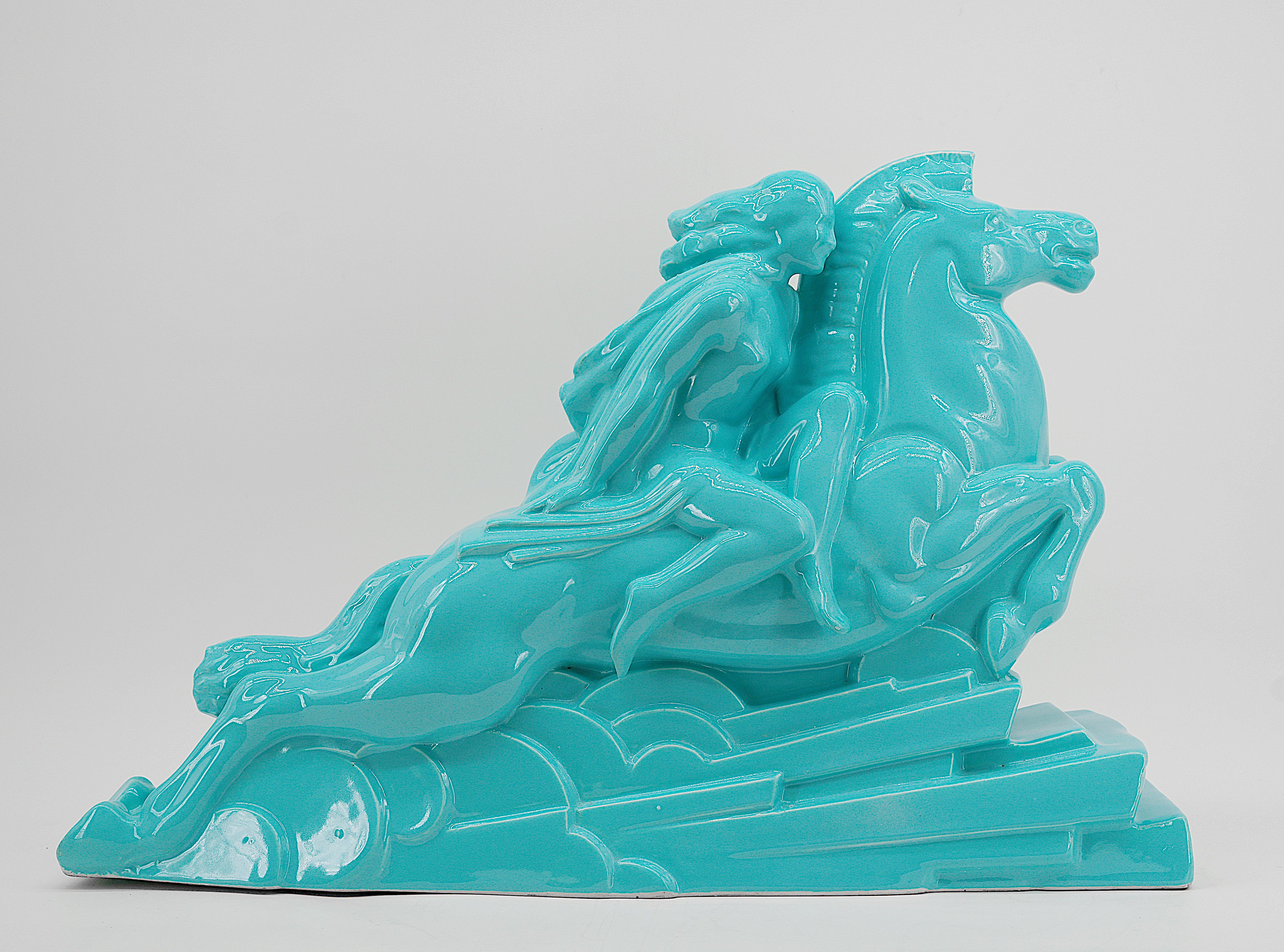 Statua di valchiria in stile Art Déco francese di Charles Lemanceau, 1920 in vendita 3