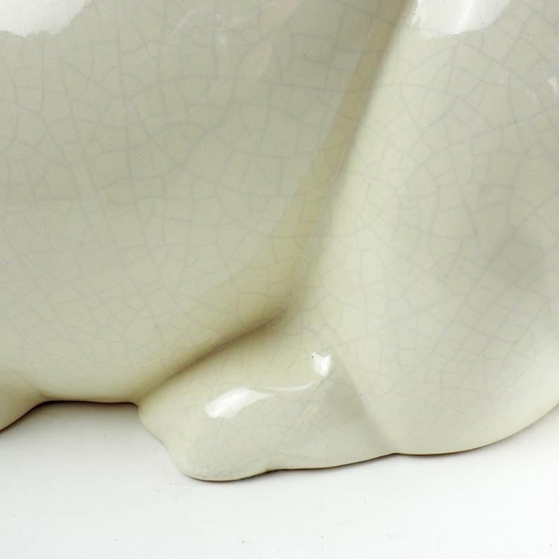 Charles Lemanceau French Art Deco White Ceramic Rabbit 4