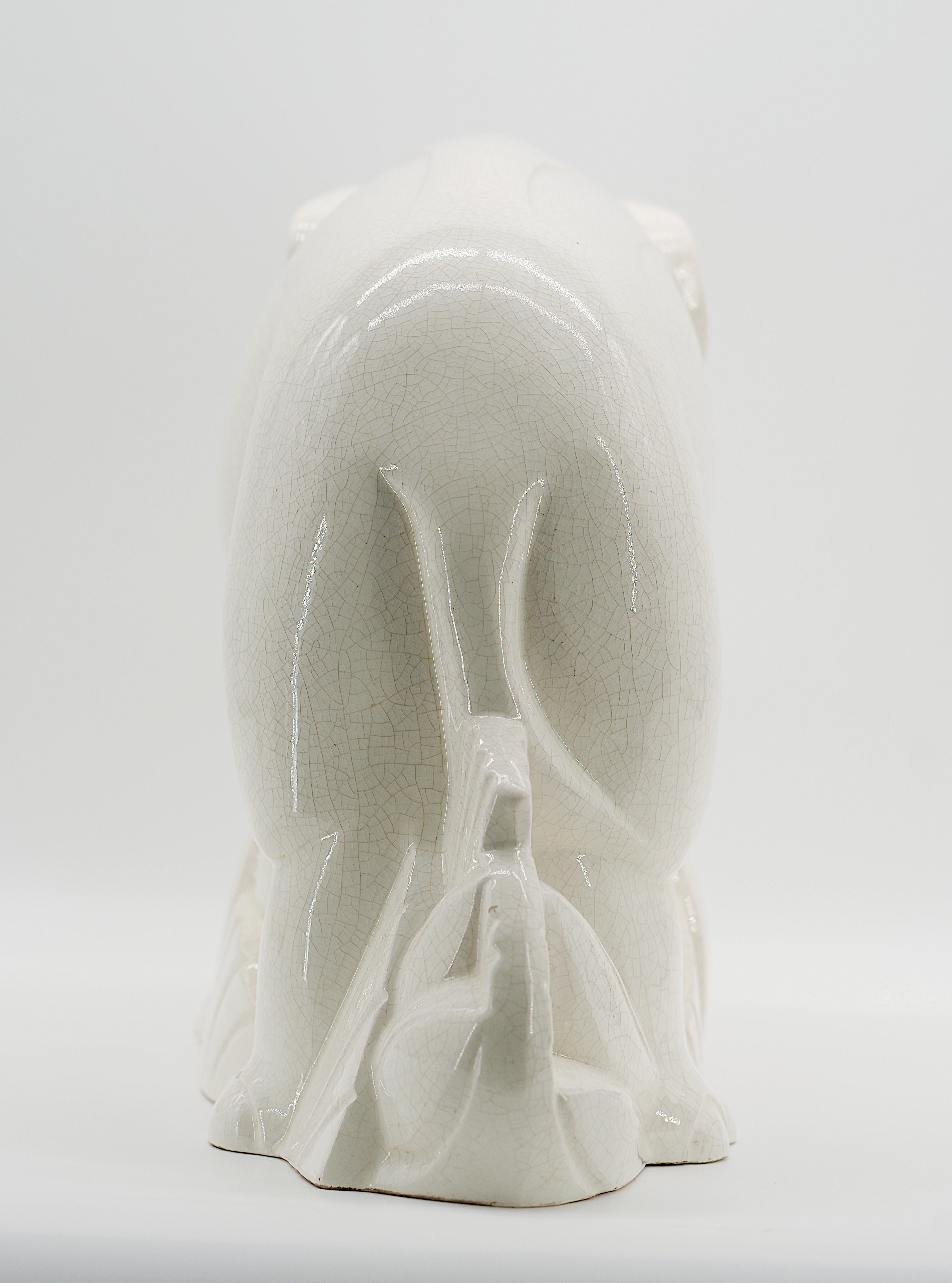 Charles LEMANCEAU Rare French Art Deco Elephant Statue, 1920 For Sale 4