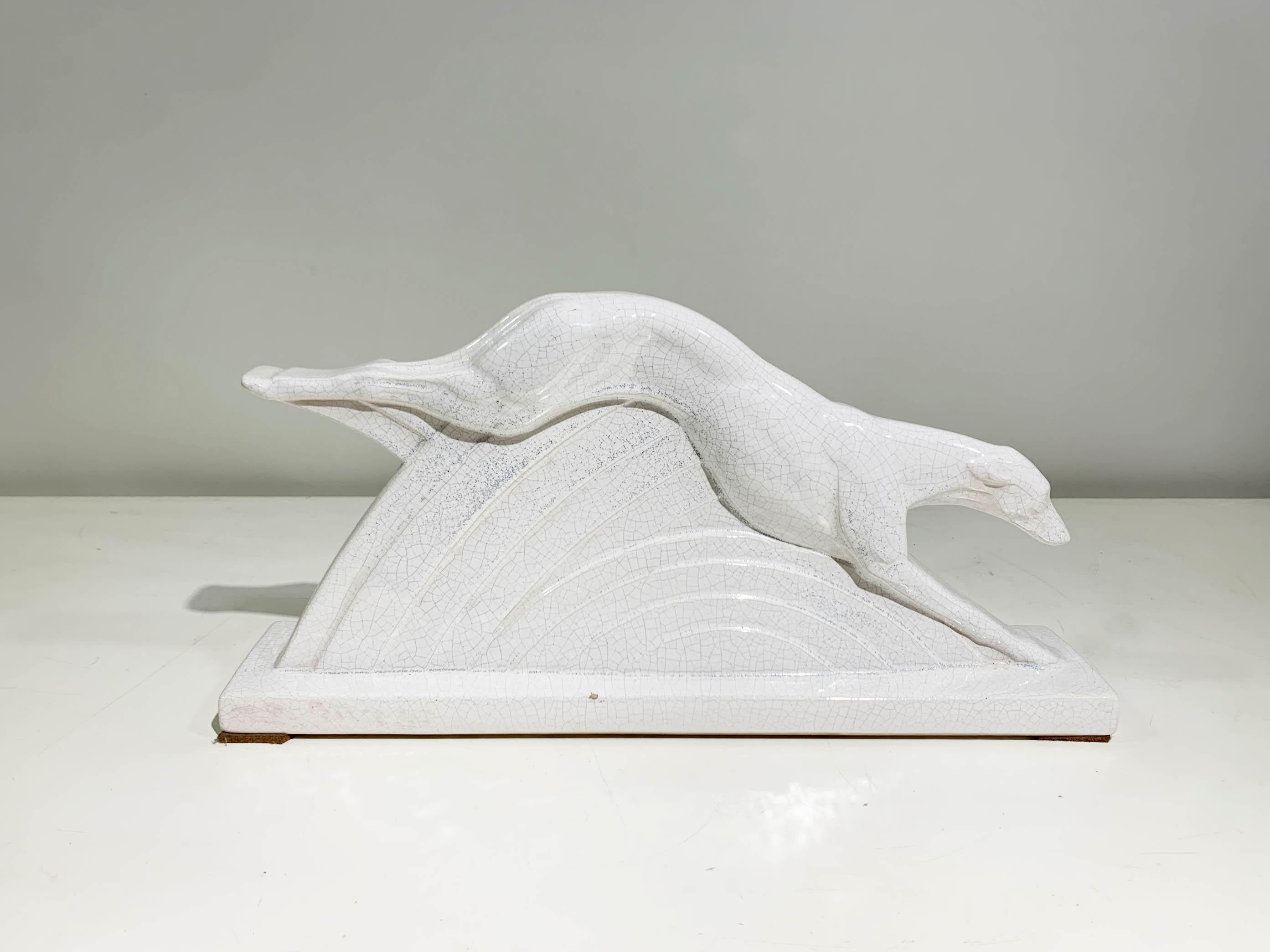 Charles Lemanceau, Running Greyhound-Skulptur, 1930 (Französisch) im Angebot
