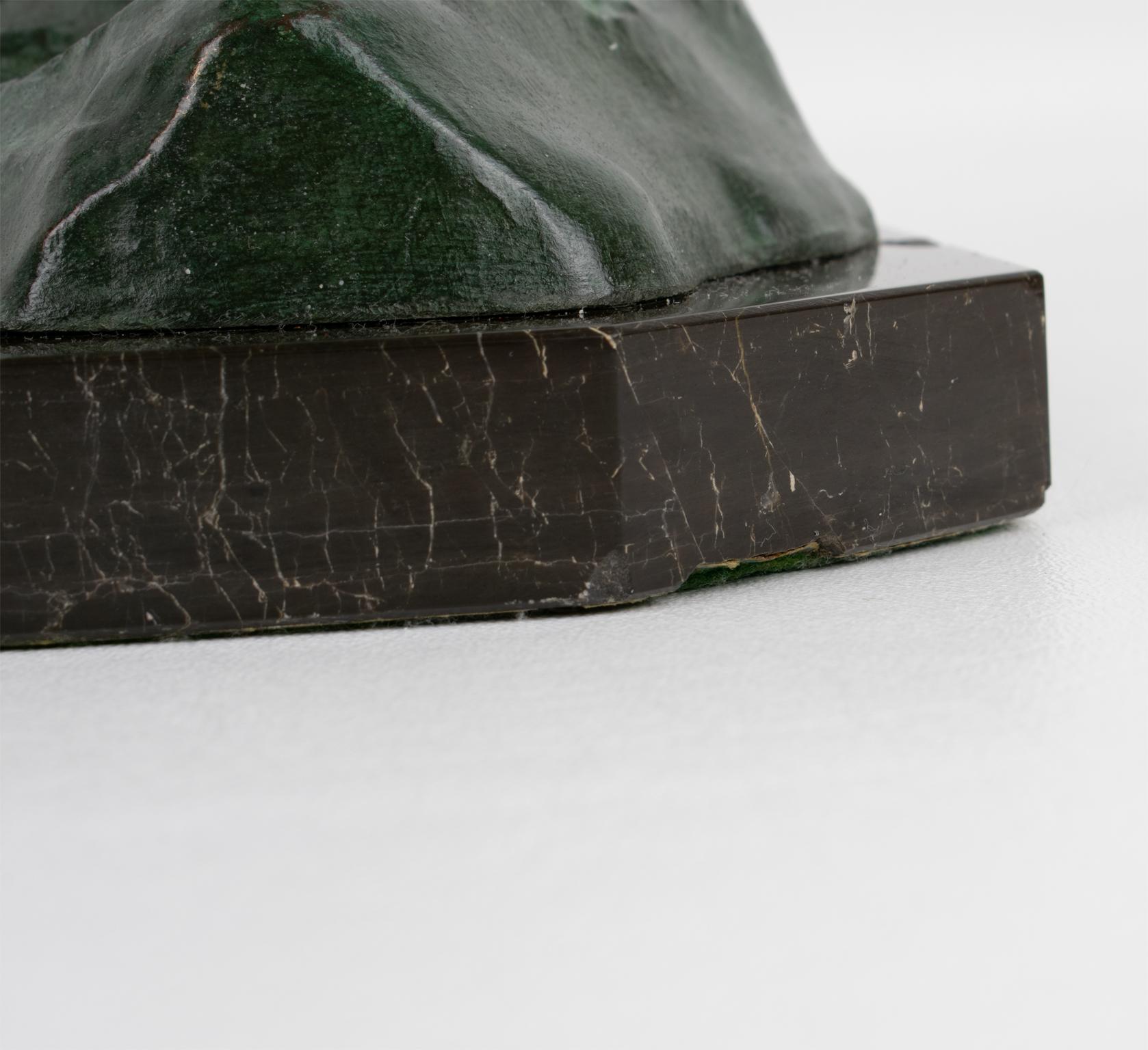 Charles Lemoyne Scultura sportiva in bronzo Art Deco The Finish Runner, 1920 circa in vendita 8