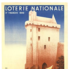 Poster d'epoca originale della Loterie Nationale Tranche de L'Histoire de France