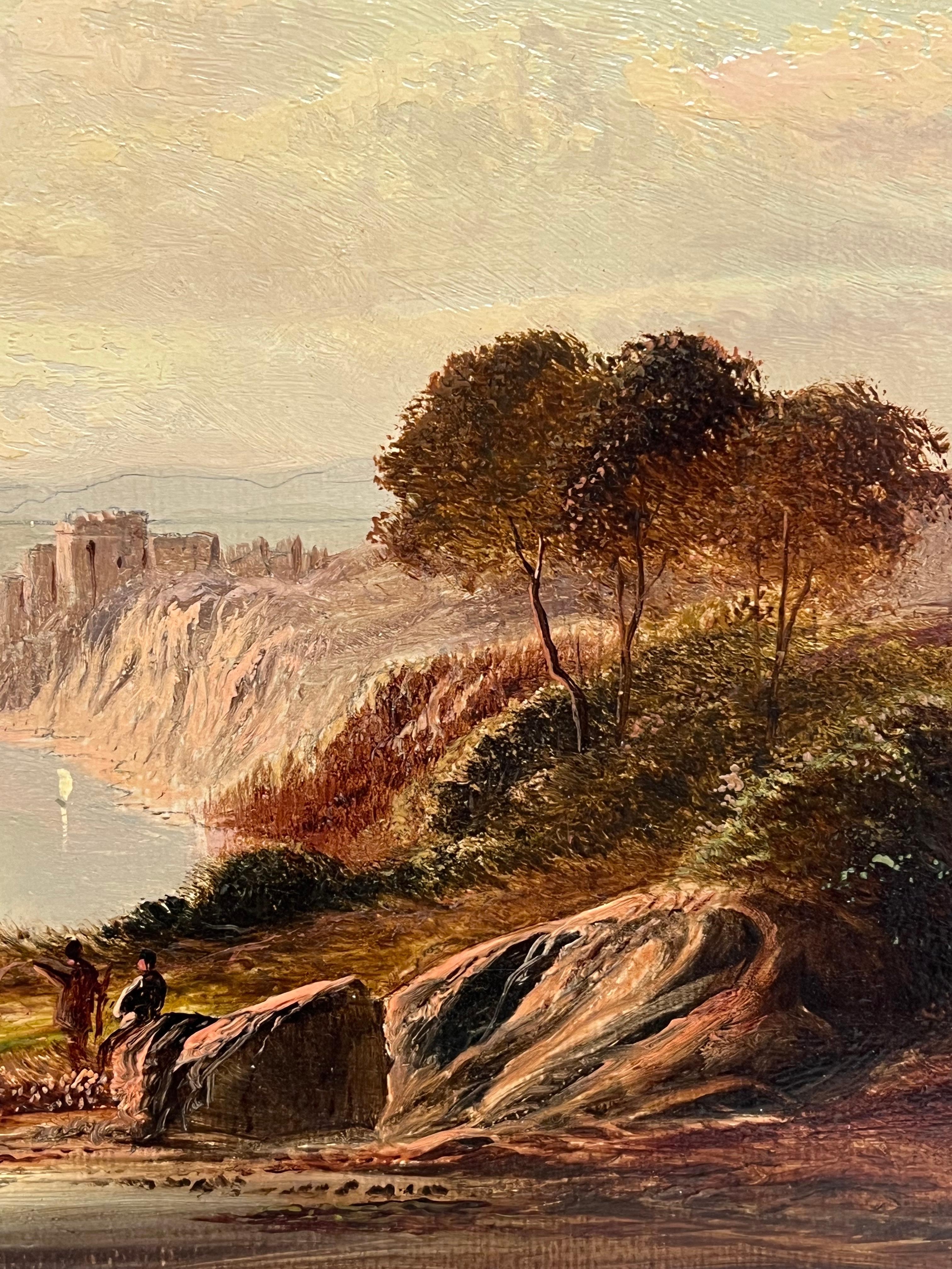 Cifras en las Tierras Altas
de Charles Leslie (1839-1886) Británico
firmado y fechado en 1883
óleo sobre lienzo colocado sobre tabla, enmarcado
enmarcado: 9,5 x 17,5 pulgadas
tablero : 9 x 16 pulgadas
Procedencia: colección privada,