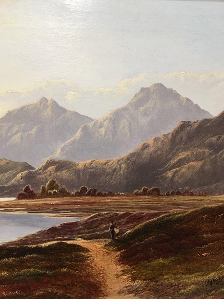 Coniston - Brown Landscape Painting by Charles Leslie