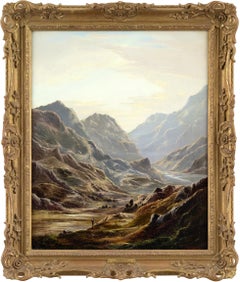 En Glen Tilt, pintura al óleo de un paisaje británico del siglo XIX