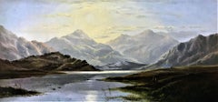 Lakeland Landscape (one of a pair), original oil on canvas, Victorian artist