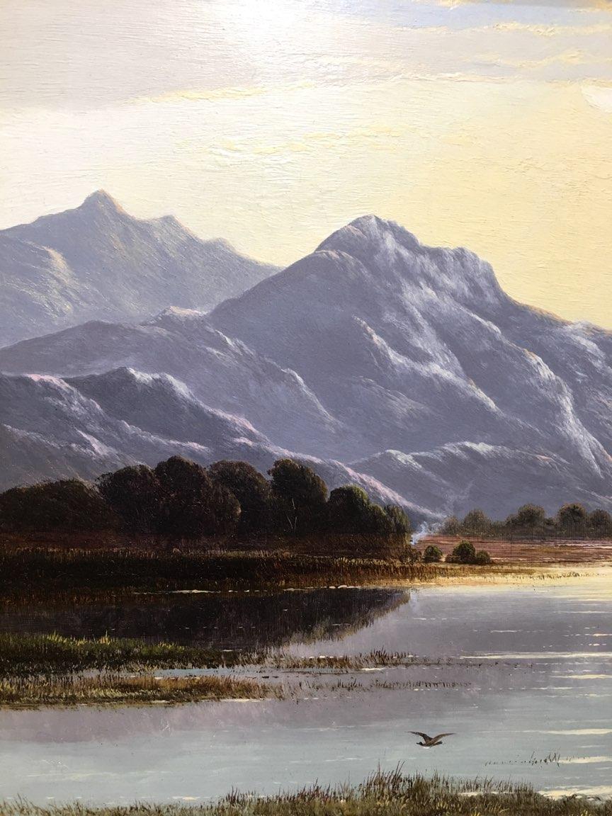 Longhrea Tam, Westmoreland - Brown Landscape Painting by Charles Leslie