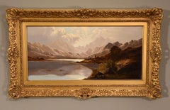 Peinture à l'huile de paysage par Charles Leslie Mountain Landscape:: Grande-Bretagne du Nord