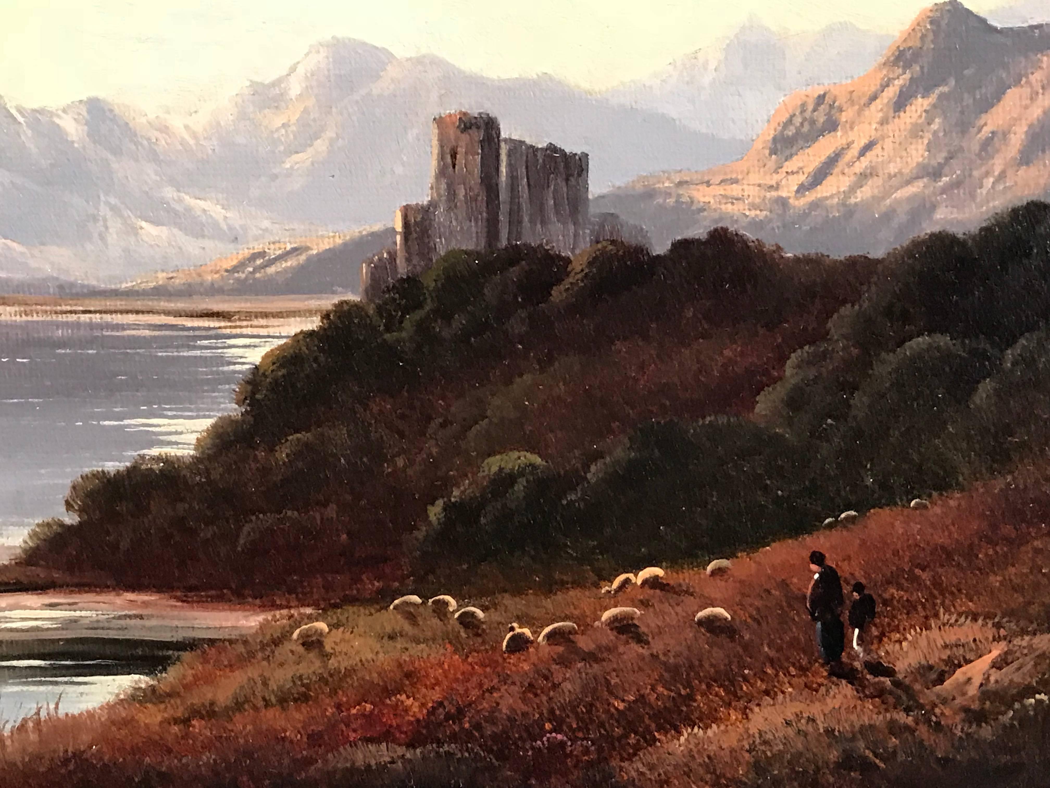 The Highland Loch, signed oil painting on canvas 1