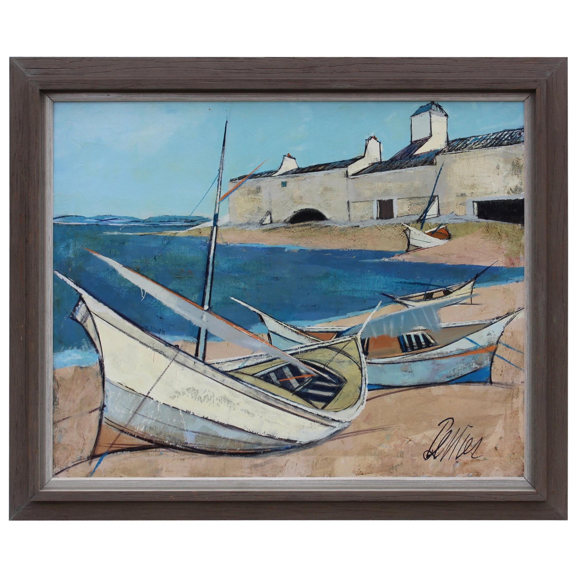 Charles Levier Barques Oil Painting