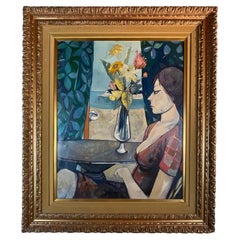 Pintura al óleo figurativa Charles Levier, Pintura al óleo estilo Bernard Buffet