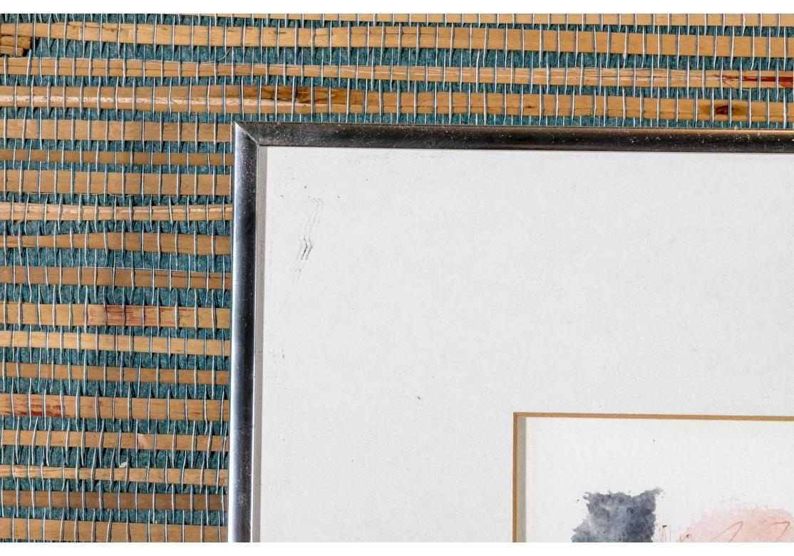 Dipinto a mano Charles Levier (Fr. 1920-2003) Acquerello e inchiostro su carta firmati in vendita