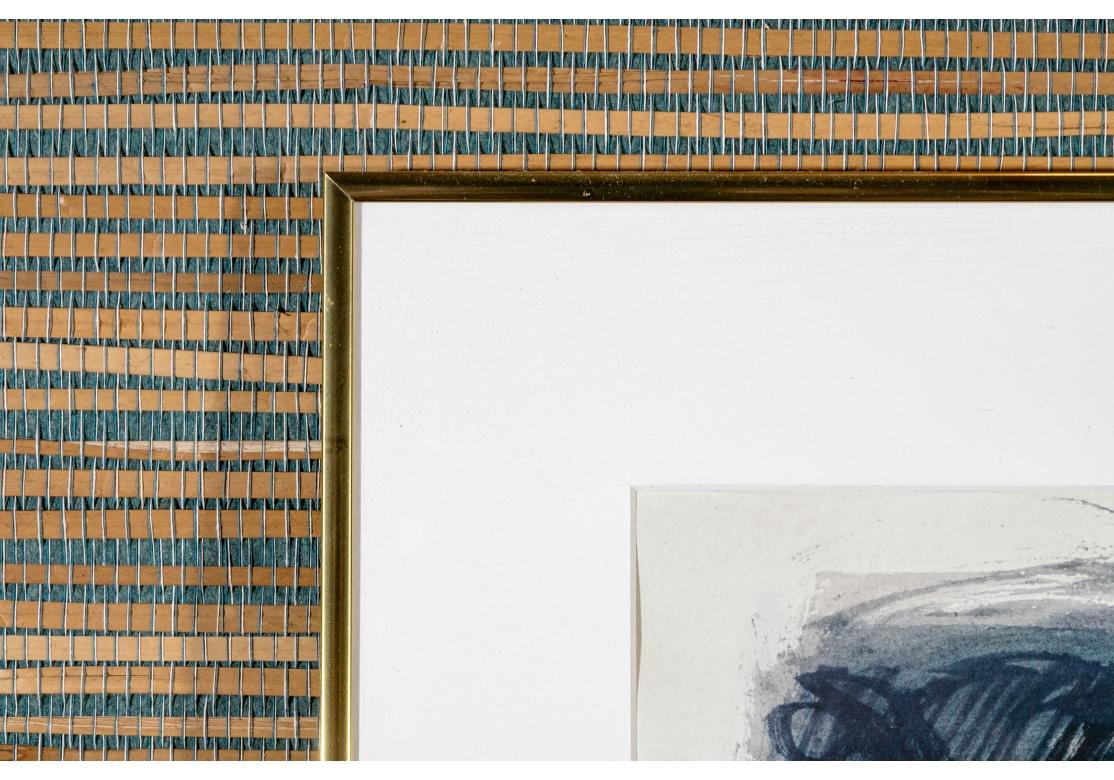 Charles Levier (Fr. 1920-2003) Acuarela y Tinta Sobre Papel Firmada Mujer Arlequín Pintado a mano en venta