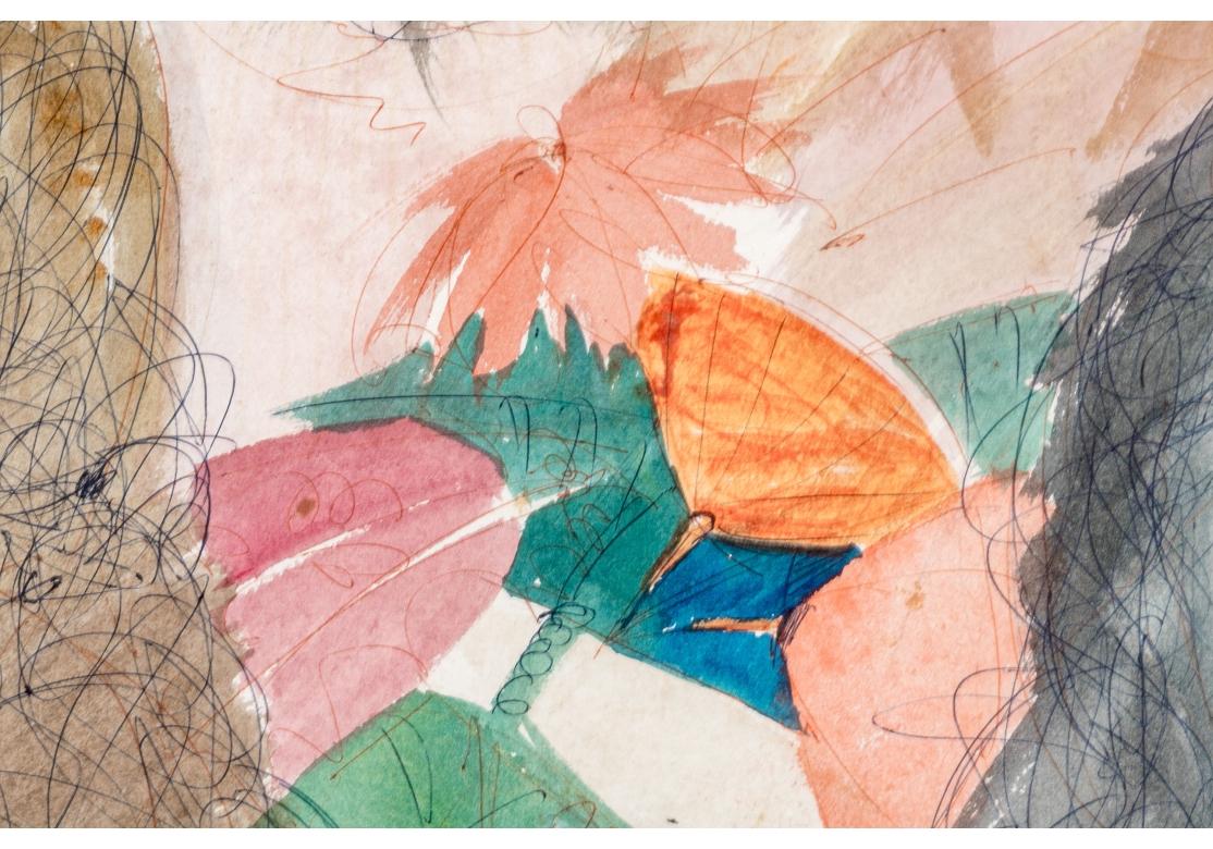 Charles Levier (francés, 1920 - 2003) Gran grupo de mujeres en acuarela y tinta en venta 1