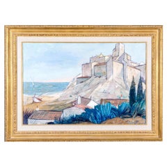 Charles Levier (French 1920 - 2003) Oil On Canvas French Village