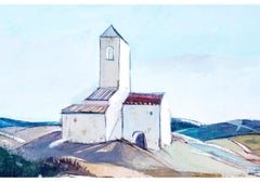 Charles Levier (French, 1920-2003) Oil On Canvas "La Chapelle" (The Chapel)