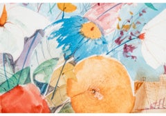 Charles Levier (French, 1920 - 2003) Watercolor & Ink Floral Bouquet