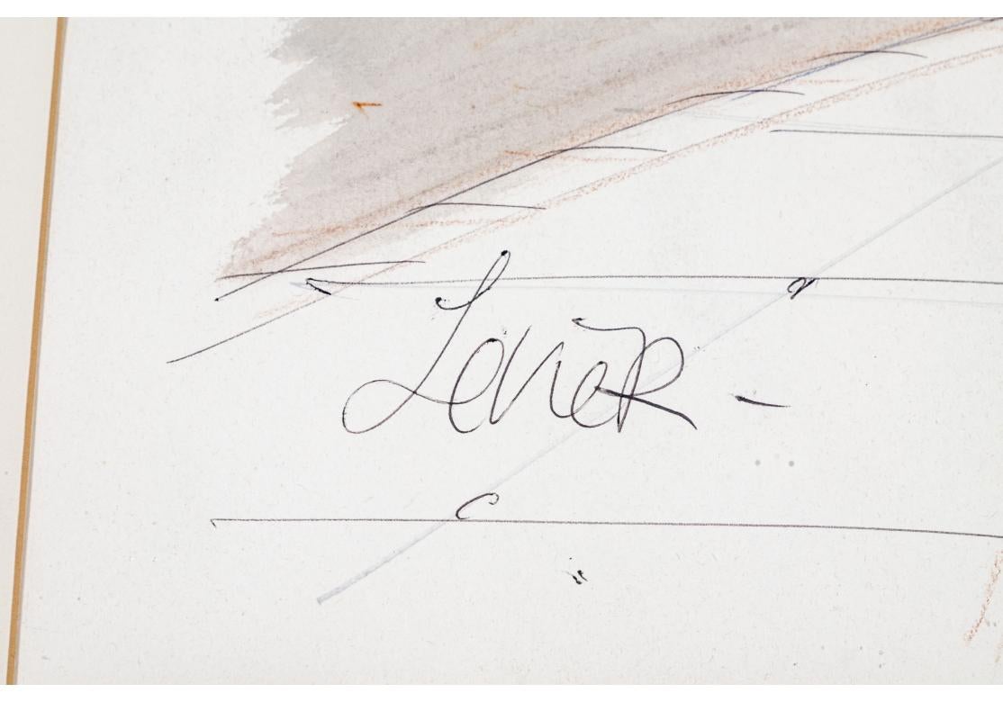 Charles Levier (französisch, 1920 - 2003) Aquarell & Tinte Women Of The Evening (Französisch) im Angebot