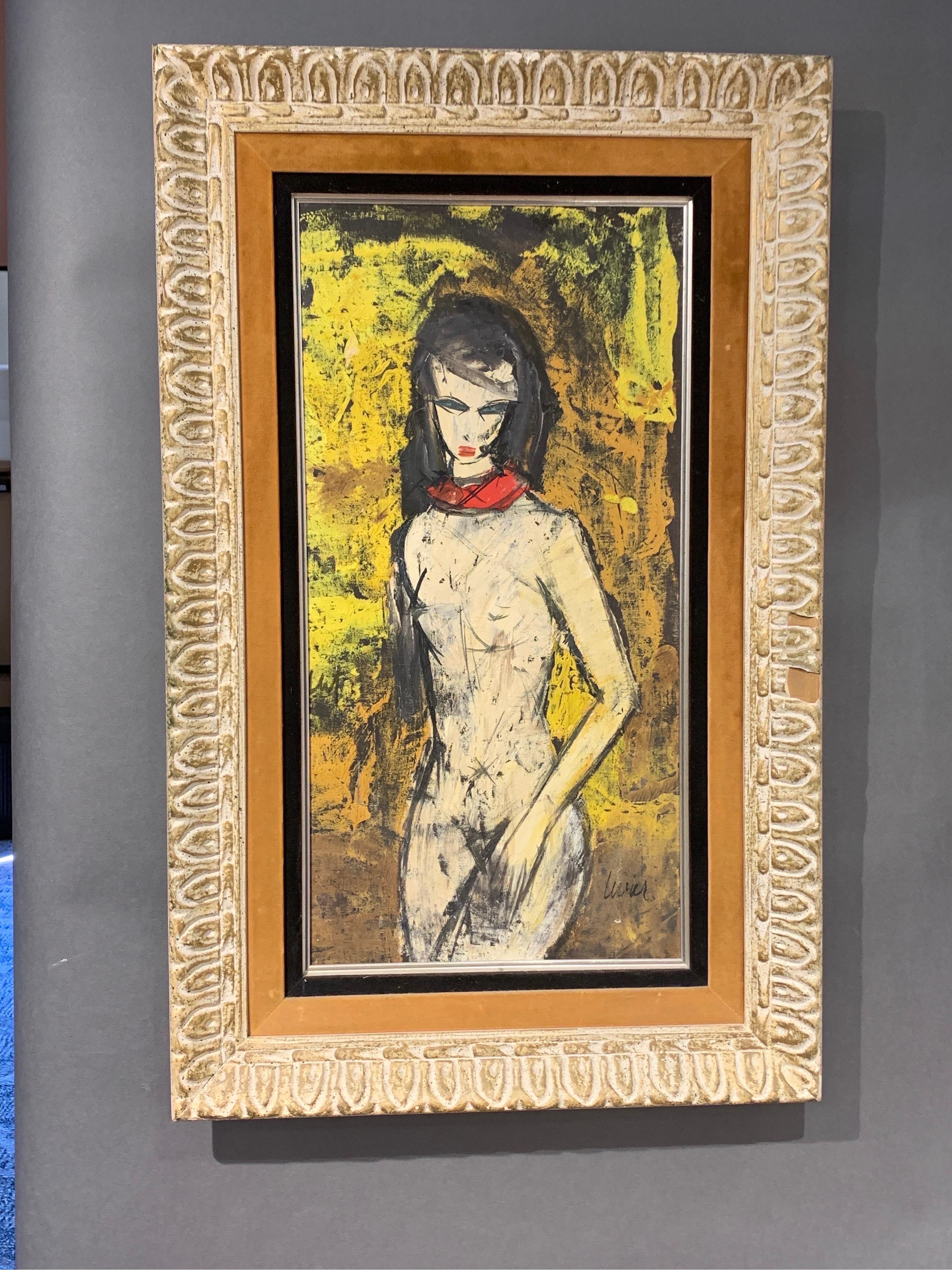 A rare female nude from famous artist Charles Levier. Mr. Levier’s work was collected by celebrities such as Frank Sinatra, Kirk Douglas, Elvis Presley, Peter Lawford and so many other Beverly Hills residents. This rare female nude painted in the