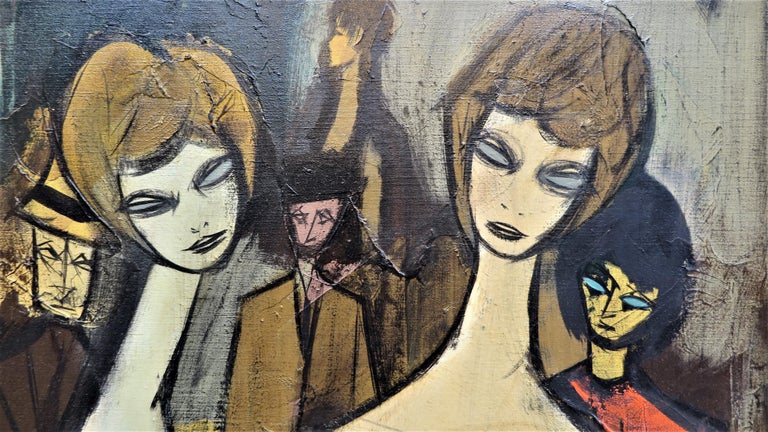 Mid-Century Modern Charles Levier Painting For Sale