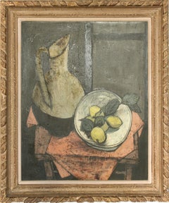 Charles Levier, "Nature morte aux citrons", 1961, oil on canvas 30x24"