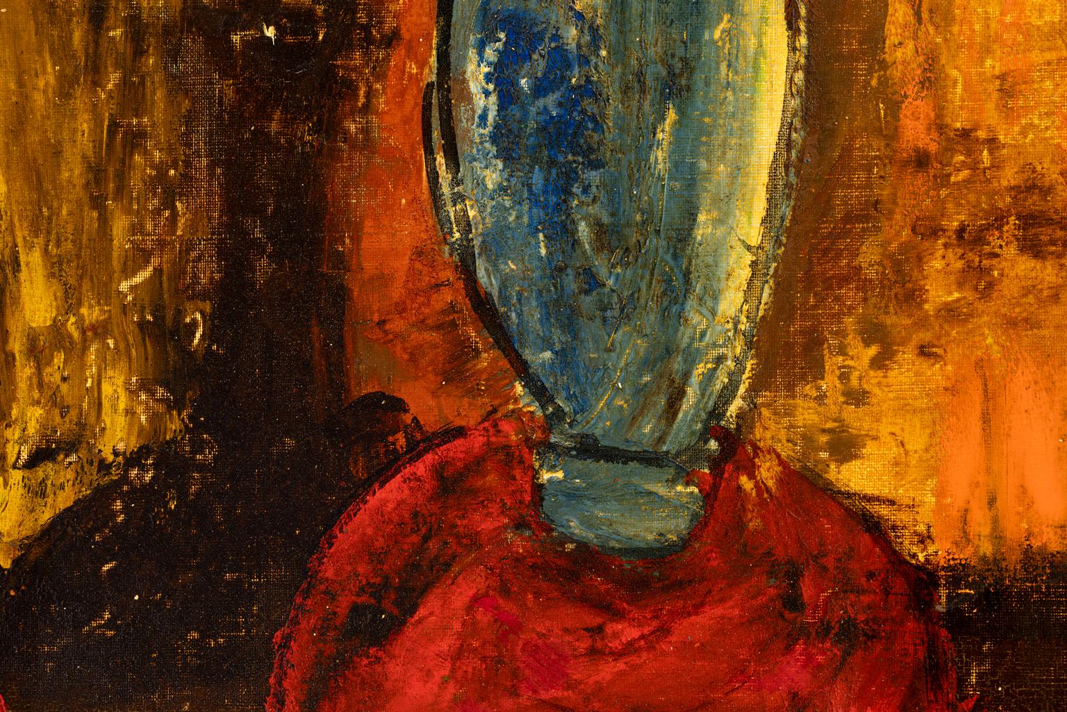 Charles Levier Peinture à l'huile, signée Nature morte florale du milieu du siècle, encadrée c. 1955 en vente 4