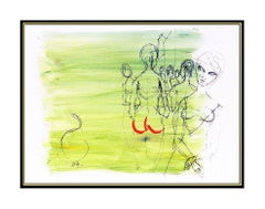 Charles Levier Original Acrylic Painting Signed French Nude Female Art Oil Rare