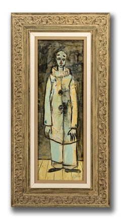 Charles Levier [Solitude de Pierrot] signed large oil on canvas circa 1950