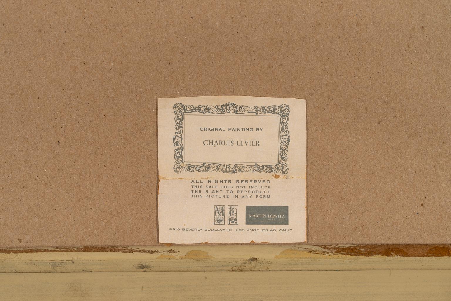 Charles Levier [Soledad de Pierrot] gran óleo sobre lienzo firmado hacia 1950 en venta 6