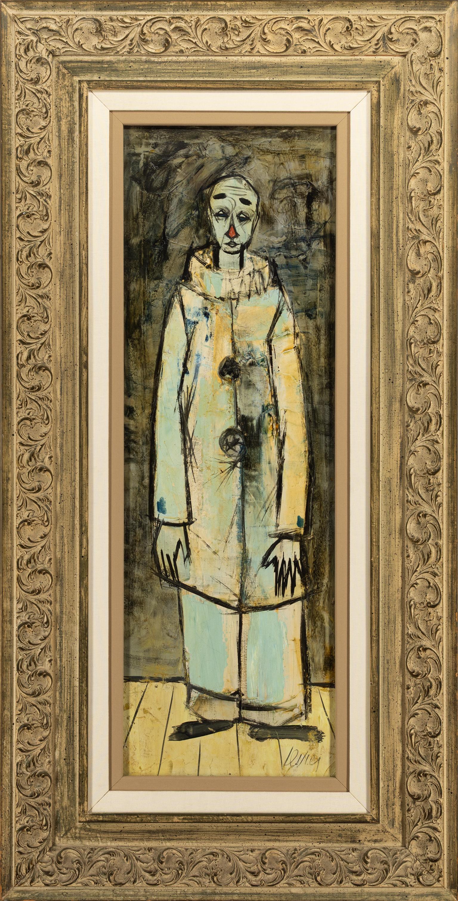 CHARLES LEVIER - [SOLITUDE DE PIERROT
⚜ Óleo sobre lienzo ⚜ Firmado a mano abajo a la derecha ⚜ Marco original de época

UN RETRATO TEATRAL DE LA MELANCOLÍA
"Soledad de Pierrot" recoge la fascinación de Charles Levier por el arquetípico Pierrot de