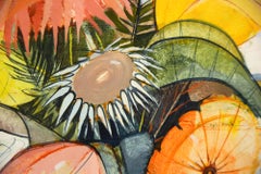 Cubist Still-life of Flowers and Harbor