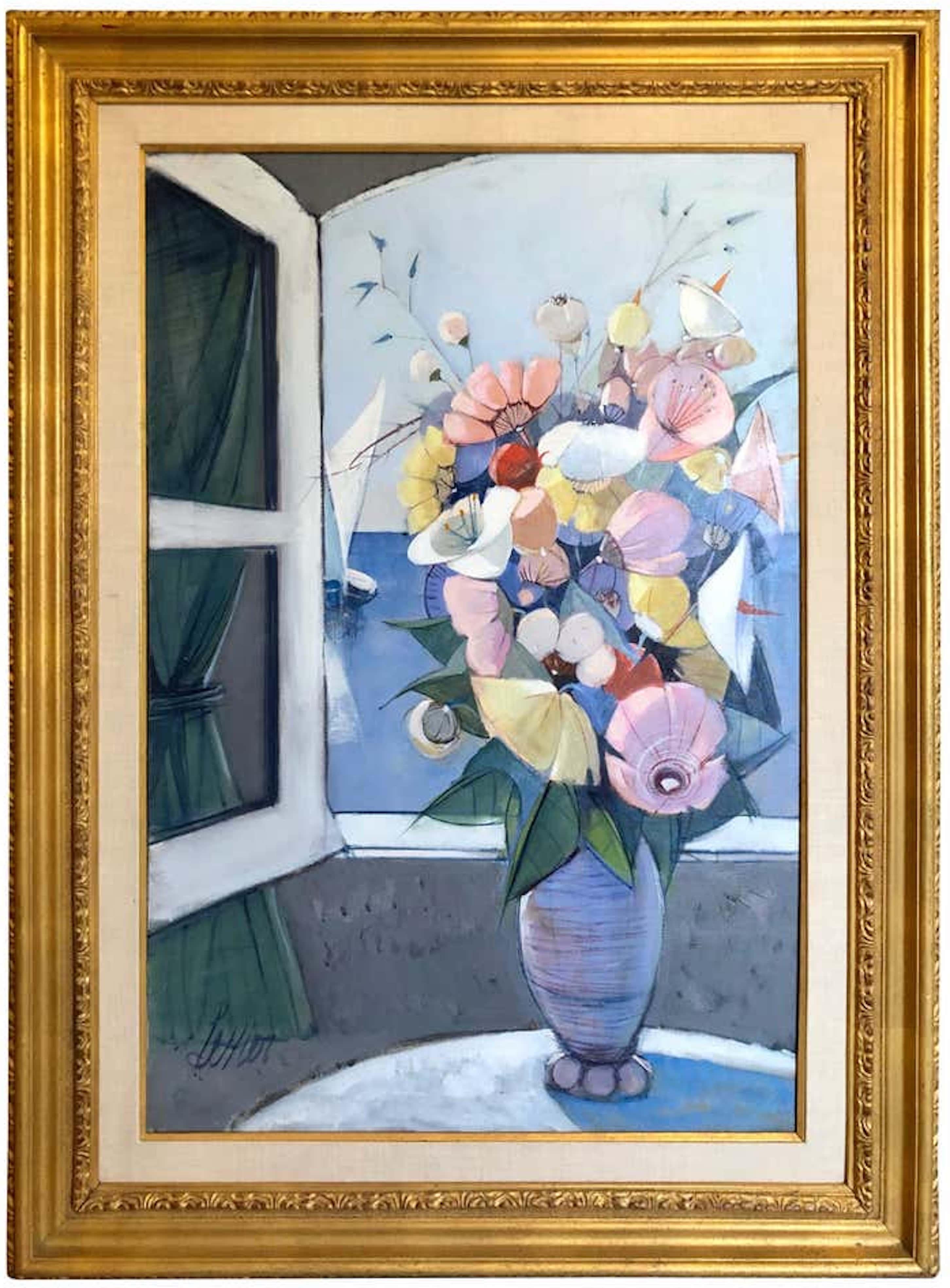 Charles Levier Still-Life Painting - Fleurs Sur La Mer