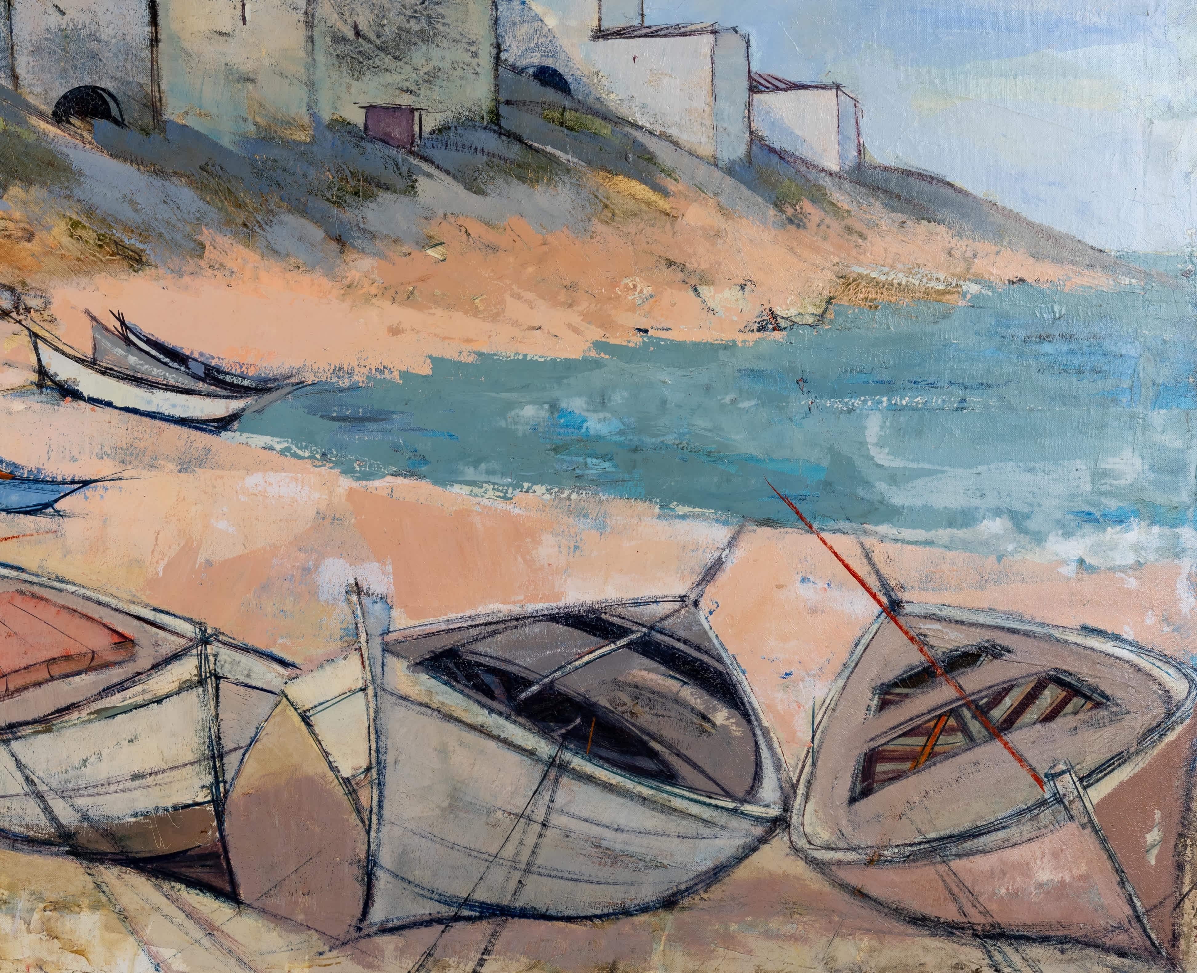 La Plage a Girolato - Painting Moderno di Charles Levier