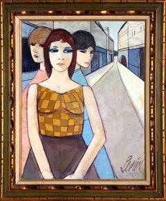 La Rue (The Street), Modern Oil Painting by Charles Levier
