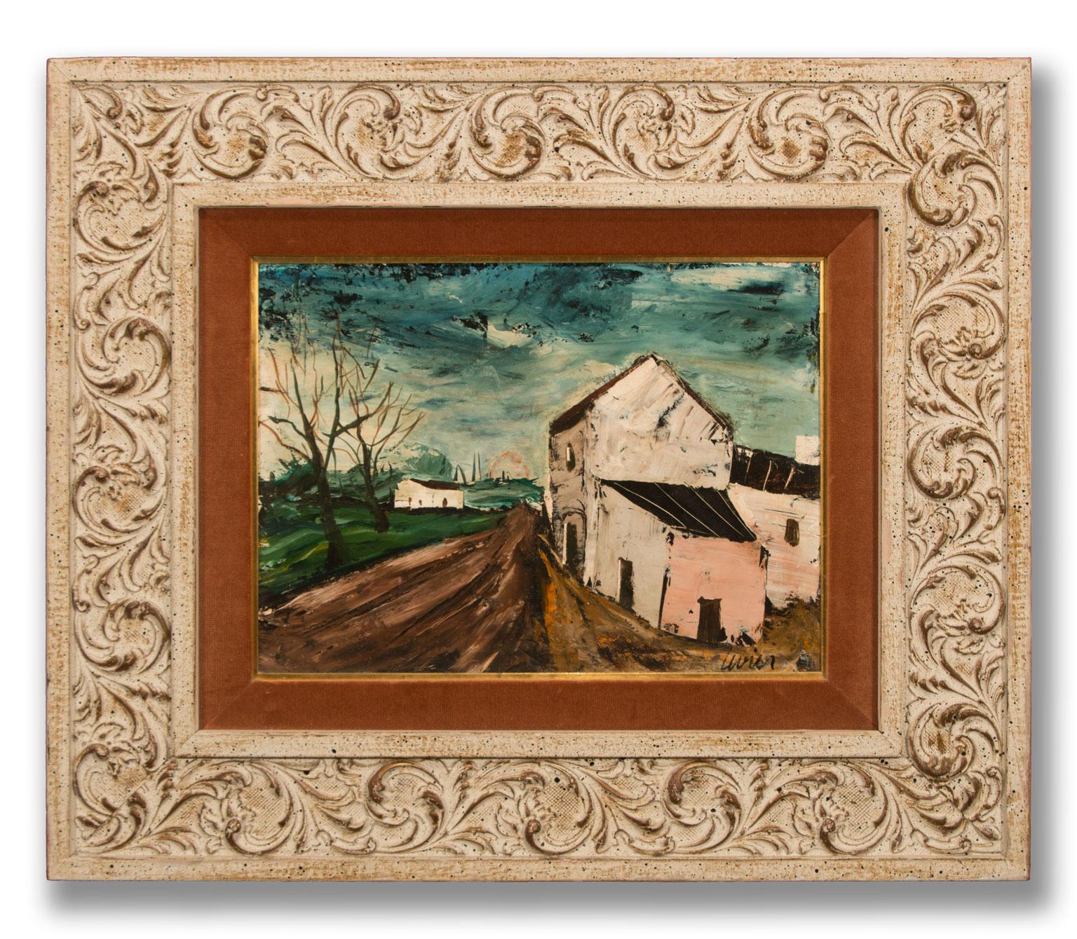 This original oil on masonite landscape by Charles Levier, is a piece for the true collector. Levier's vivid detail projects from the painting, immediately capturing the viewer's attention, highlighting the artist's keen ability to capture emotion,