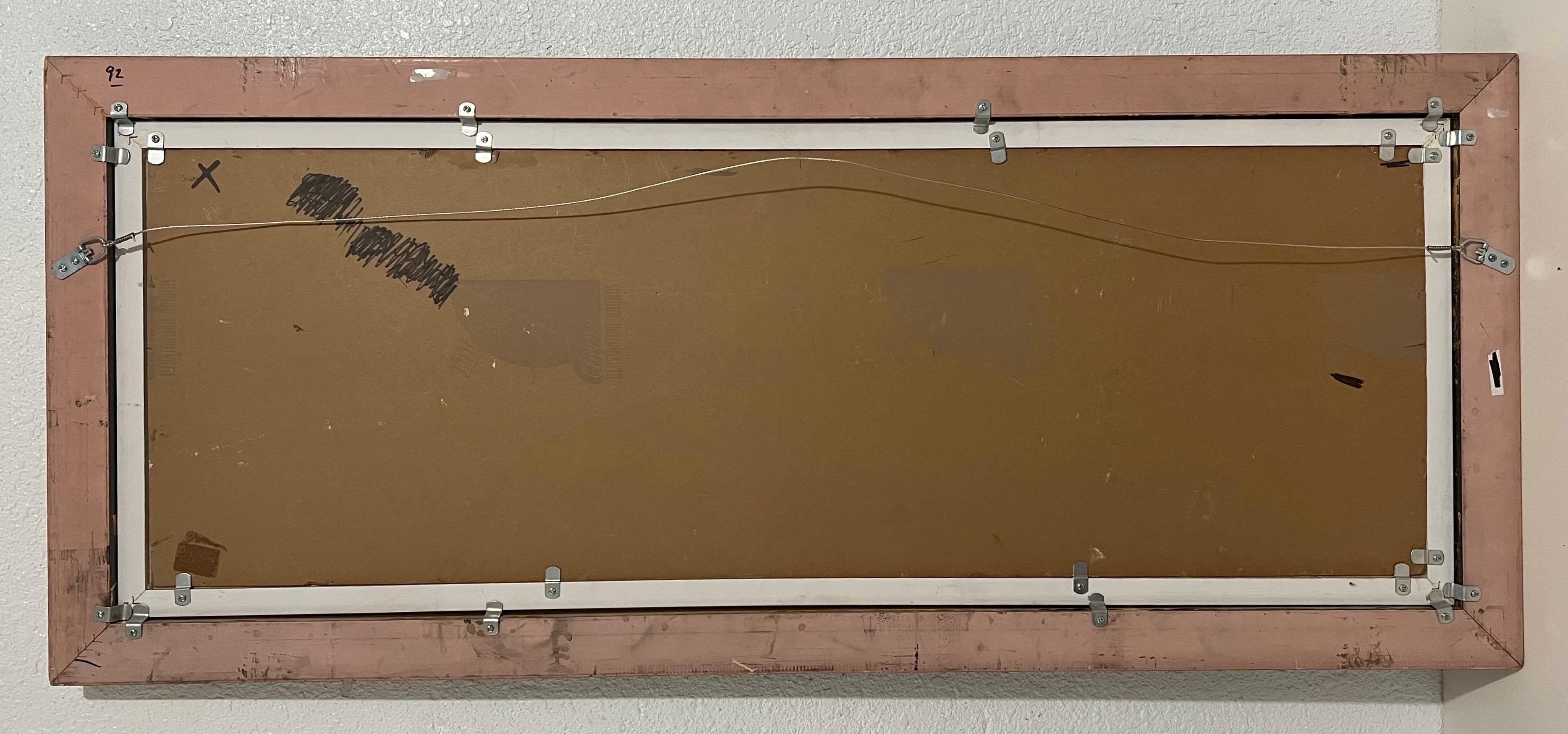 Grande dipinto a olio francese modernista con scena di corsa di cavalli Charles Levier 13