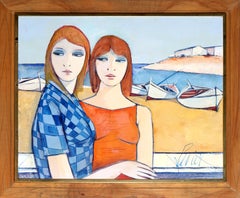 Les Soeurs (Las Hermanas), Pintura al óleo de Charles Levier