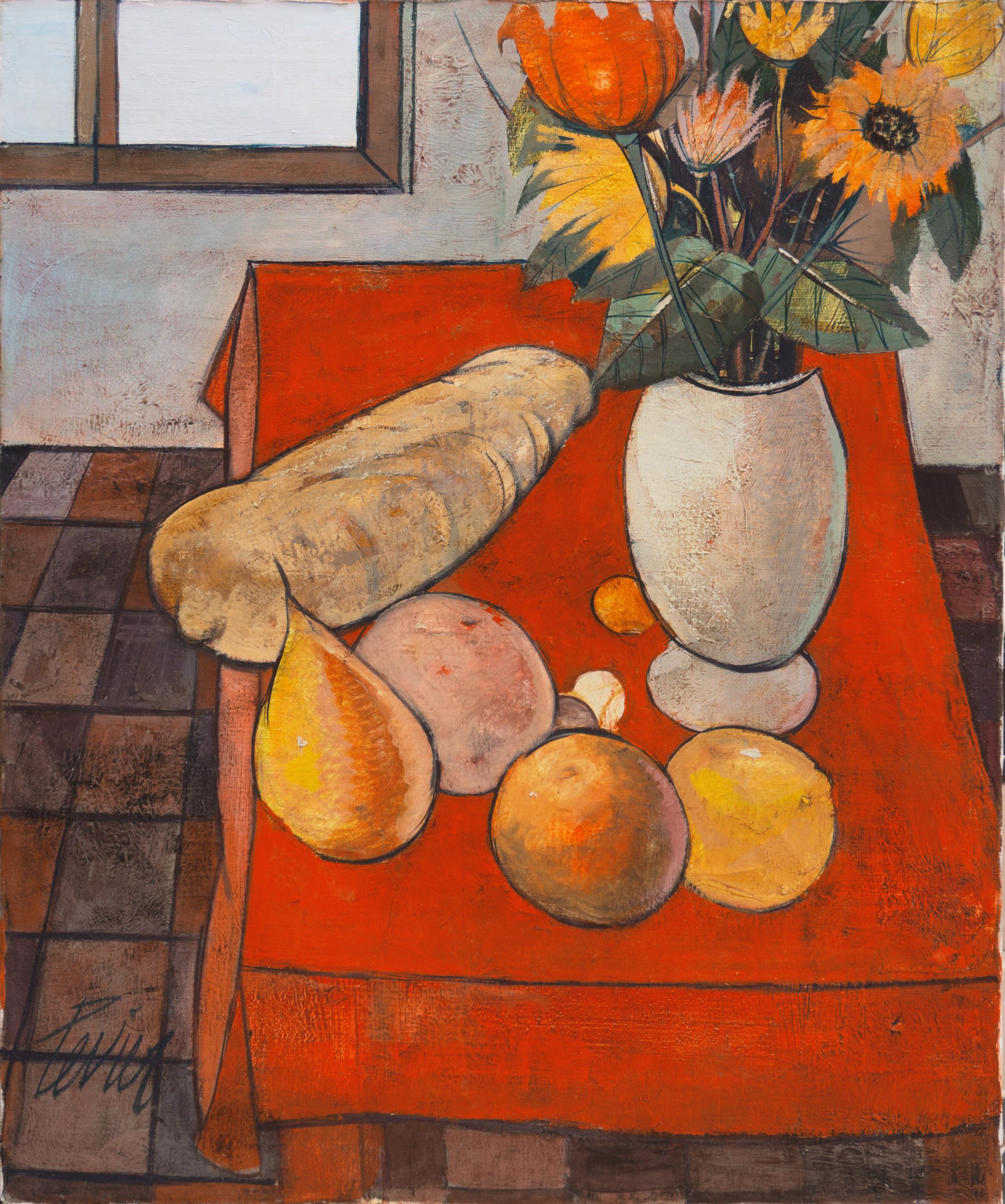 Charles Levier Still-Life Painting - 'Still Life with Sunflowers', Paris, Museum of Modern Art, Post-Impressionist 