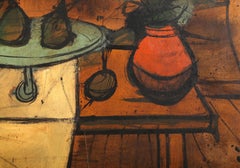 Still Life, Signed Modern Oil on Board by Charles Levier