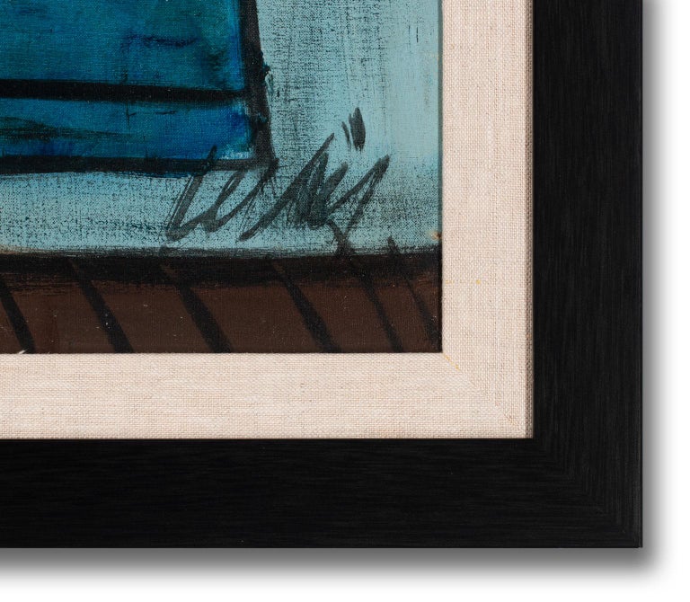 [Table Bleue] Abstract Still Life Oil Painting by Charles Levier, Framed For Sale 5