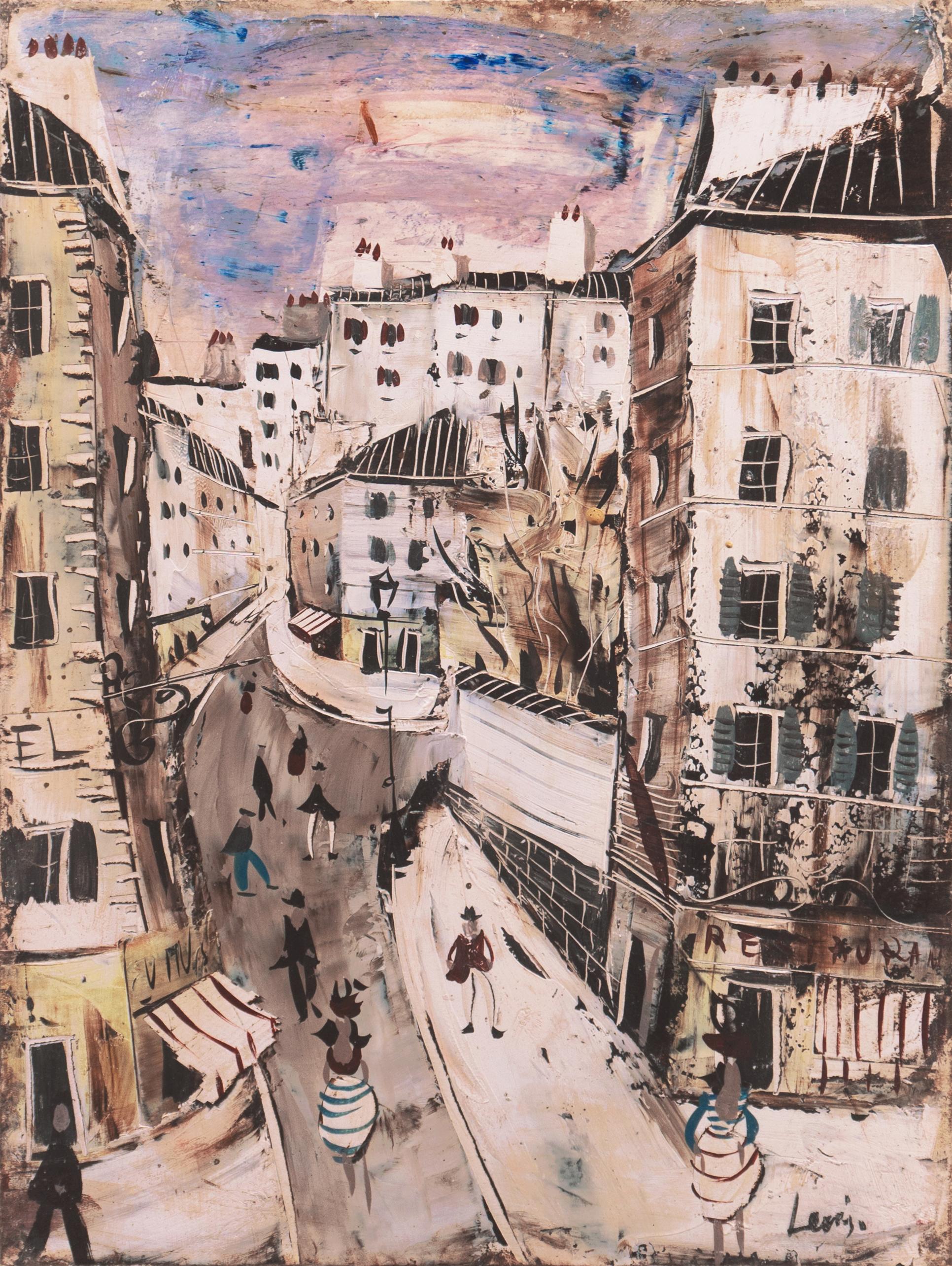 Charles Levier Landscape Painting - 'View of Montmartre', Paris, Museum of Modern Art, Post-Impressionist Oil