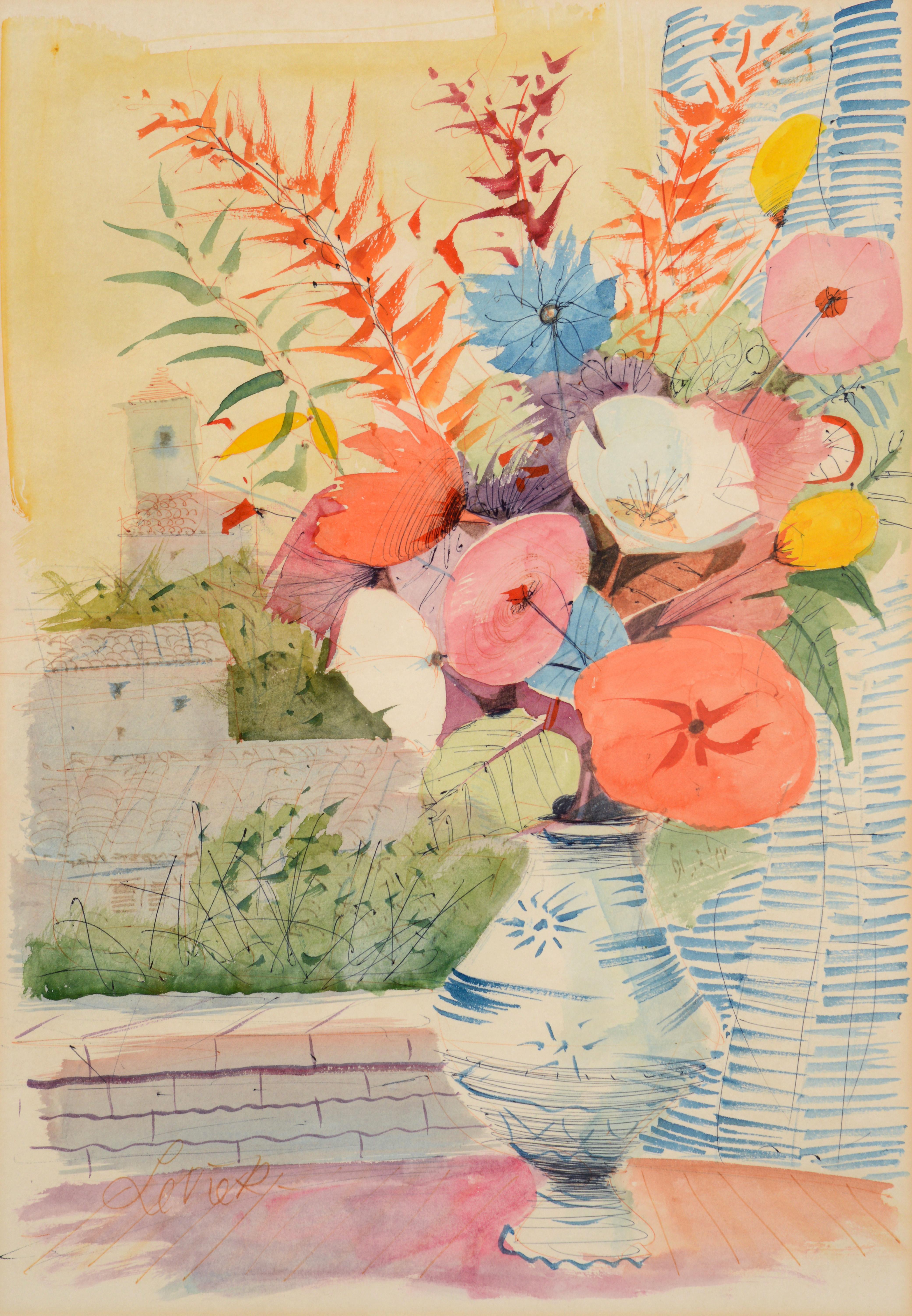 Artista/Designer; Produttore: Charles Levier (francese, 1920-2004)
Contrassegno/i; note: firmato nella lastra
Materiali: carta 
Dimensioni (H, L, P): 22 "h, 15.25 "w; 32 "h, 25.5 "w cornice
Informazioni aggiuntive: Etichette della galleria e